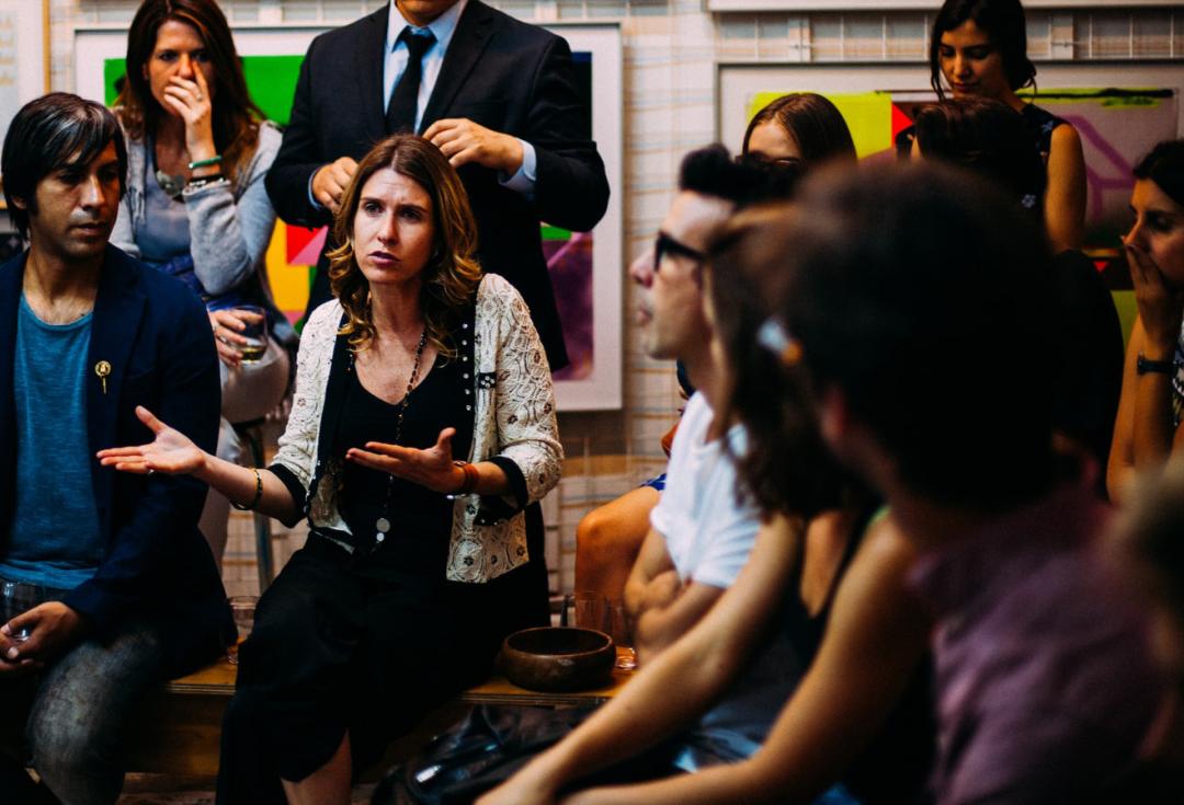 Image showing a group of people talking