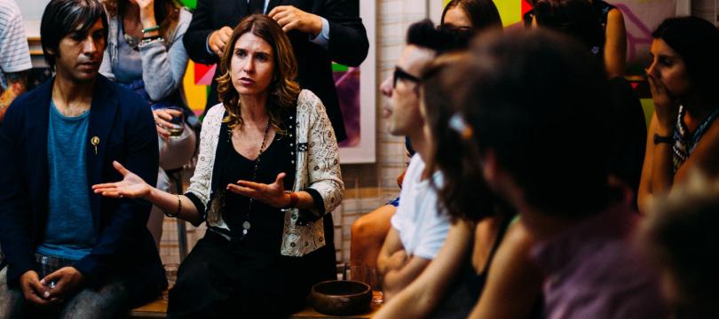 Image showing a group of people talking