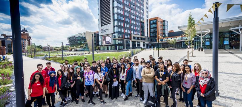 De Montfort University - Inspire, campus group photo