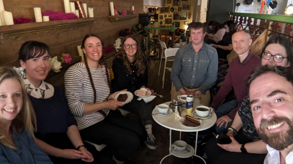 Members of the NW PEP network enjoying coffee and cake together